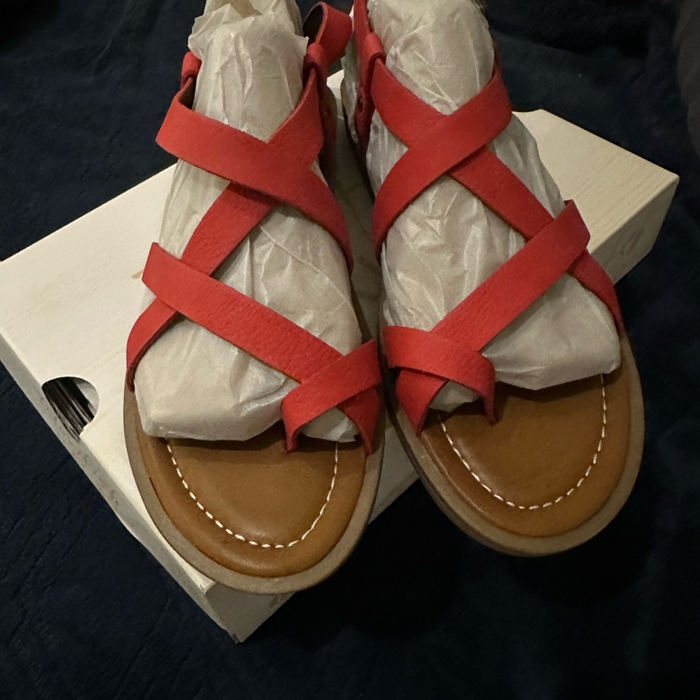 Blowfish Red Strappy Sandals